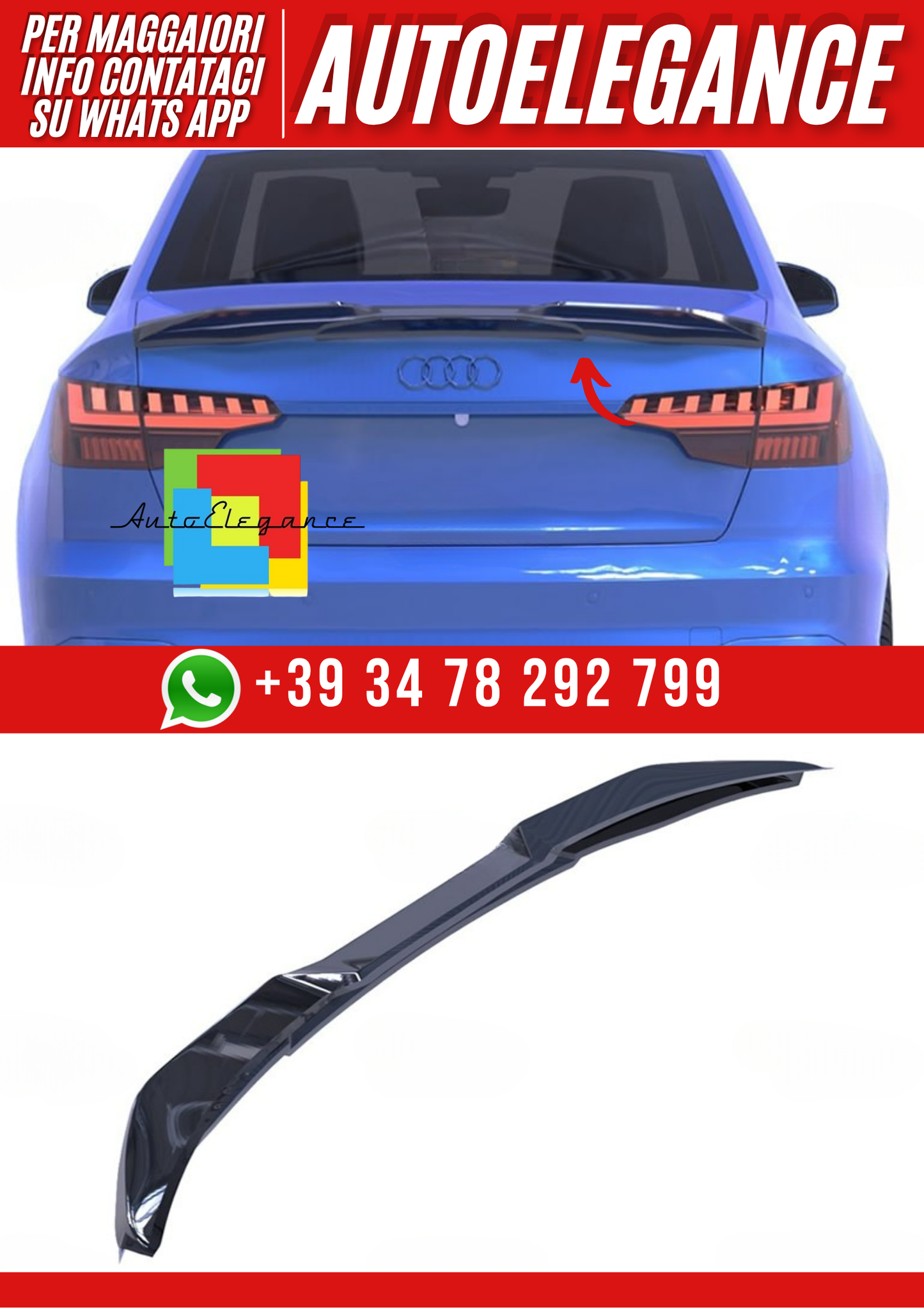 💕Audi A4 S B9 2016+ - Spoiler  Line V1 💕