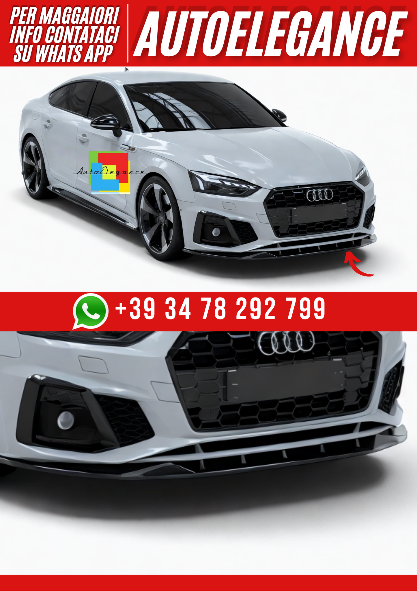 💕Spliter  adatto  per  Audi  A5 S-line💕