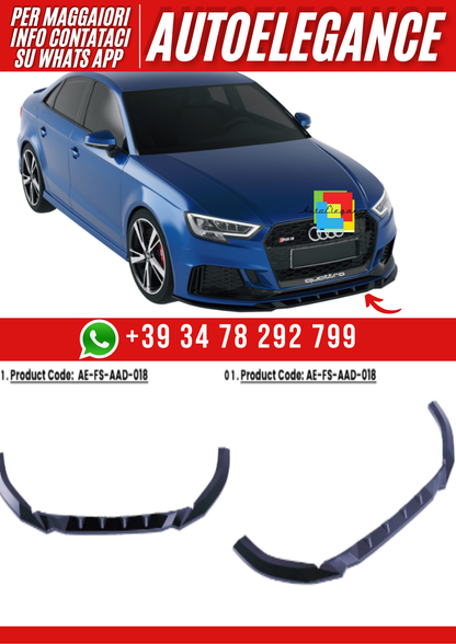 💕Spliter  anteriore  Audi RS3 8V Sportback facelift (2017- 2020)💕
