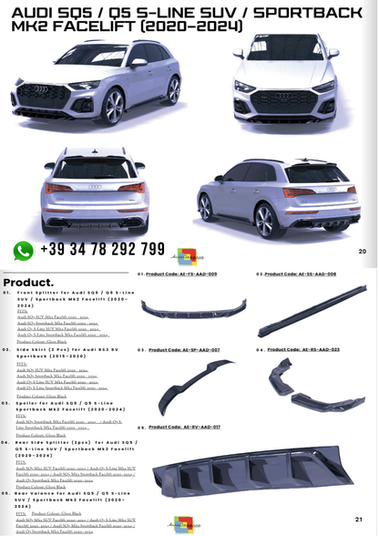 💕Body Kitt SQ5/Q5 S-line /Sportback MK2 Facelift (2020-2024)💕