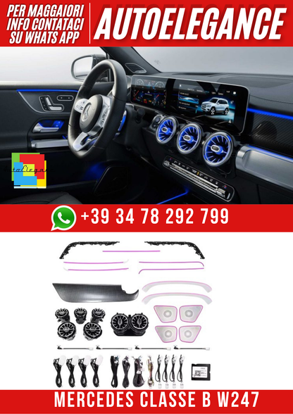 💕Kit aggiornamento 64 colori illuminazione ambiente Mercedes Classe B W247💕