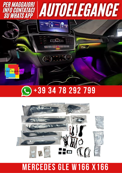 💕Kit aggiornamento 64 colori illuminazione ambiente Mercedes GLE W166 X166💕