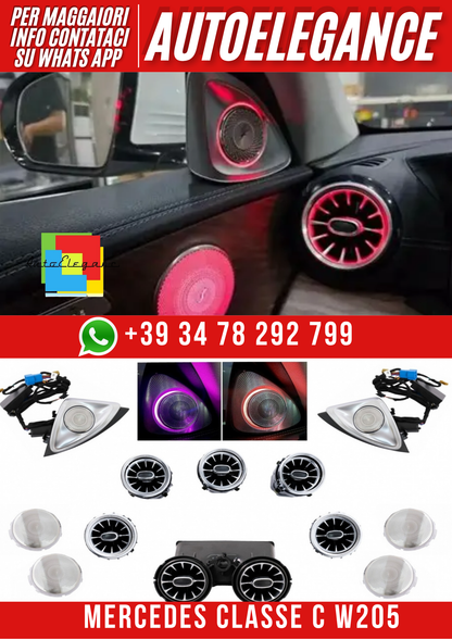 💕Kit Griglie di Sfiato AC Coperchio Altoparlante  Mercedes Classe C  W205💕