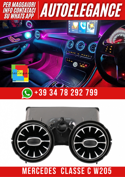 💕Griglie di sfiato AC laterali posteriori adatte per Mercedes Classe C W205 💕