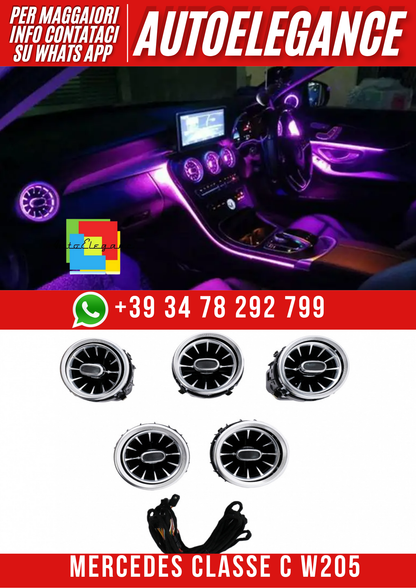 💕Griglie di sfiato AC laterali posteriori adatte per Mercedes Classe C W205  💕