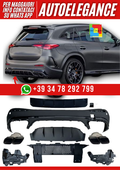 💕Spoiler posteriore diffusore + terminali di scarico Mercedes X254 GLC💕