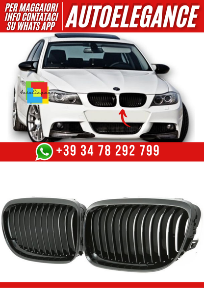💕 GRIGLIA SPORTIVA 08+ GLOSS NERO BMW E90 E91💕