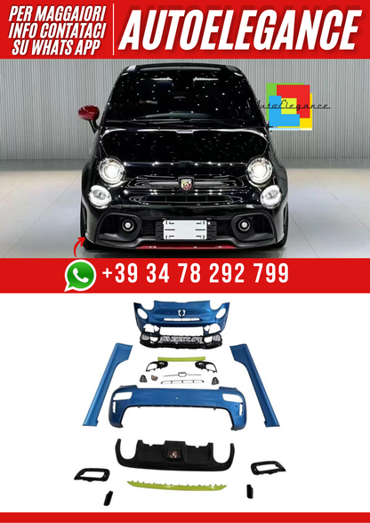 💕BODYKIT FIAT 500 LOOK ABRTH PARAURTI ANTERIORE  MINIGONNE POSTERIORE 💕
