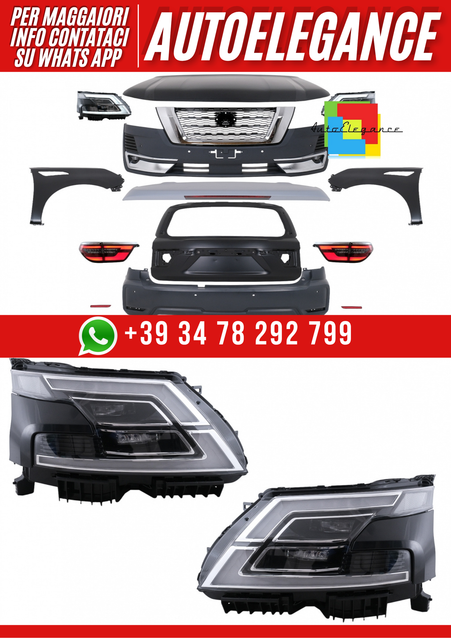 💕Complete Body Kit suitable for Nissan Patrol Y62 (2015-2019)  to 2020 💕