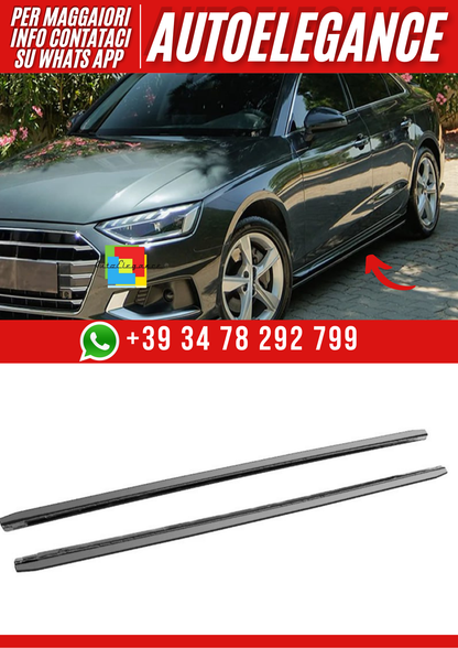 💕SS10-0059  Sotto minigonne Audi A4 B9 2016+ nero lucido💕