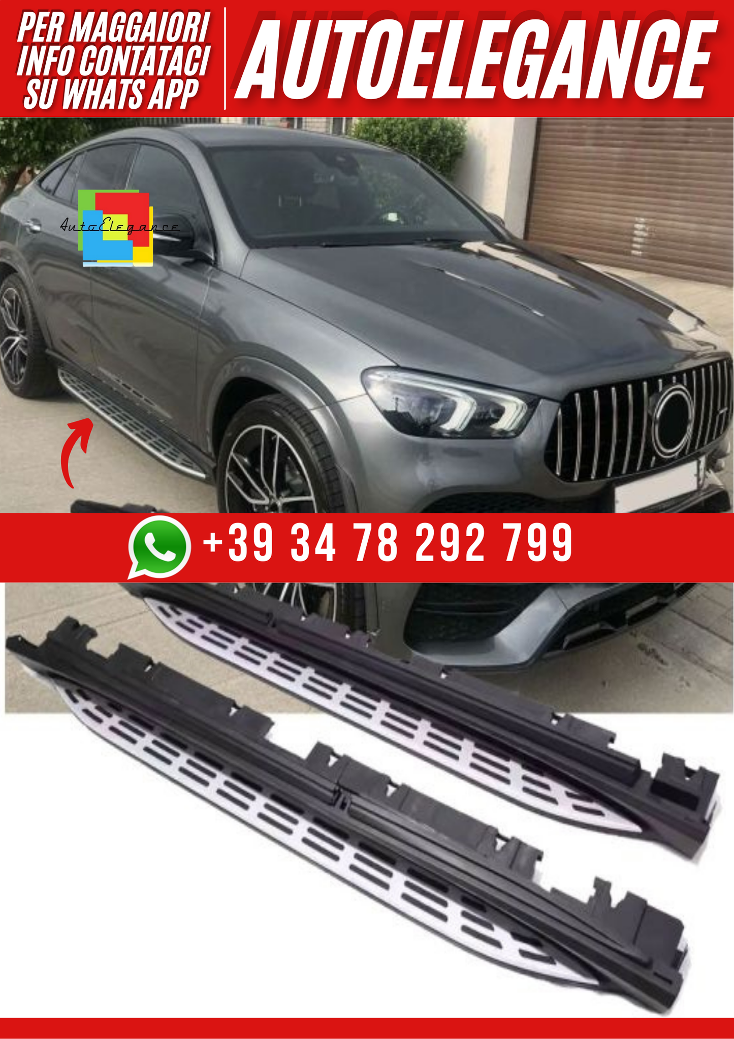 💕Pedane laterali adatte per Mercedes C167 GLE COUPE💕