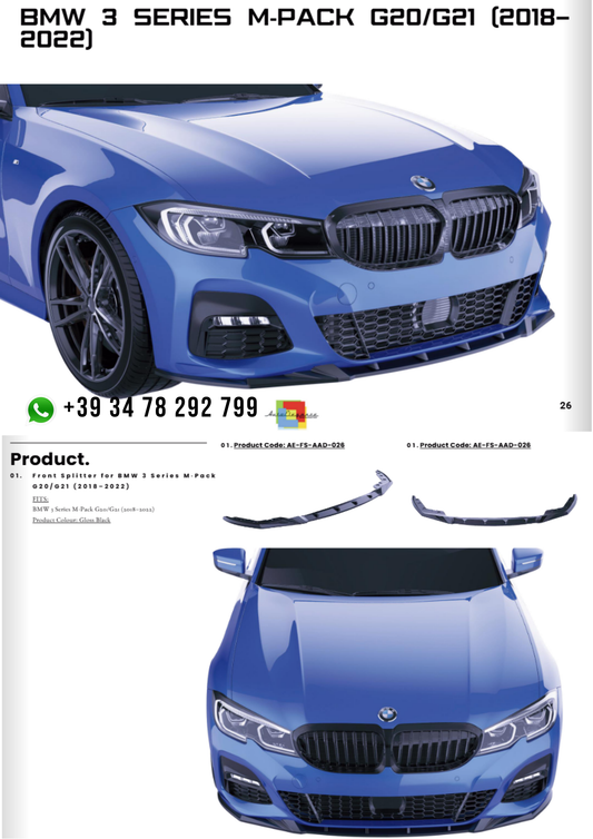 💕ART.2347  SPLITTER BMW 3 SERIES M-PACK G20 21 2028-2022💕