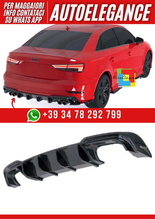💕ART.2345 DIFFUSORE AUDI S3 SEDAN 8V FACELIFT 2016-2020💕