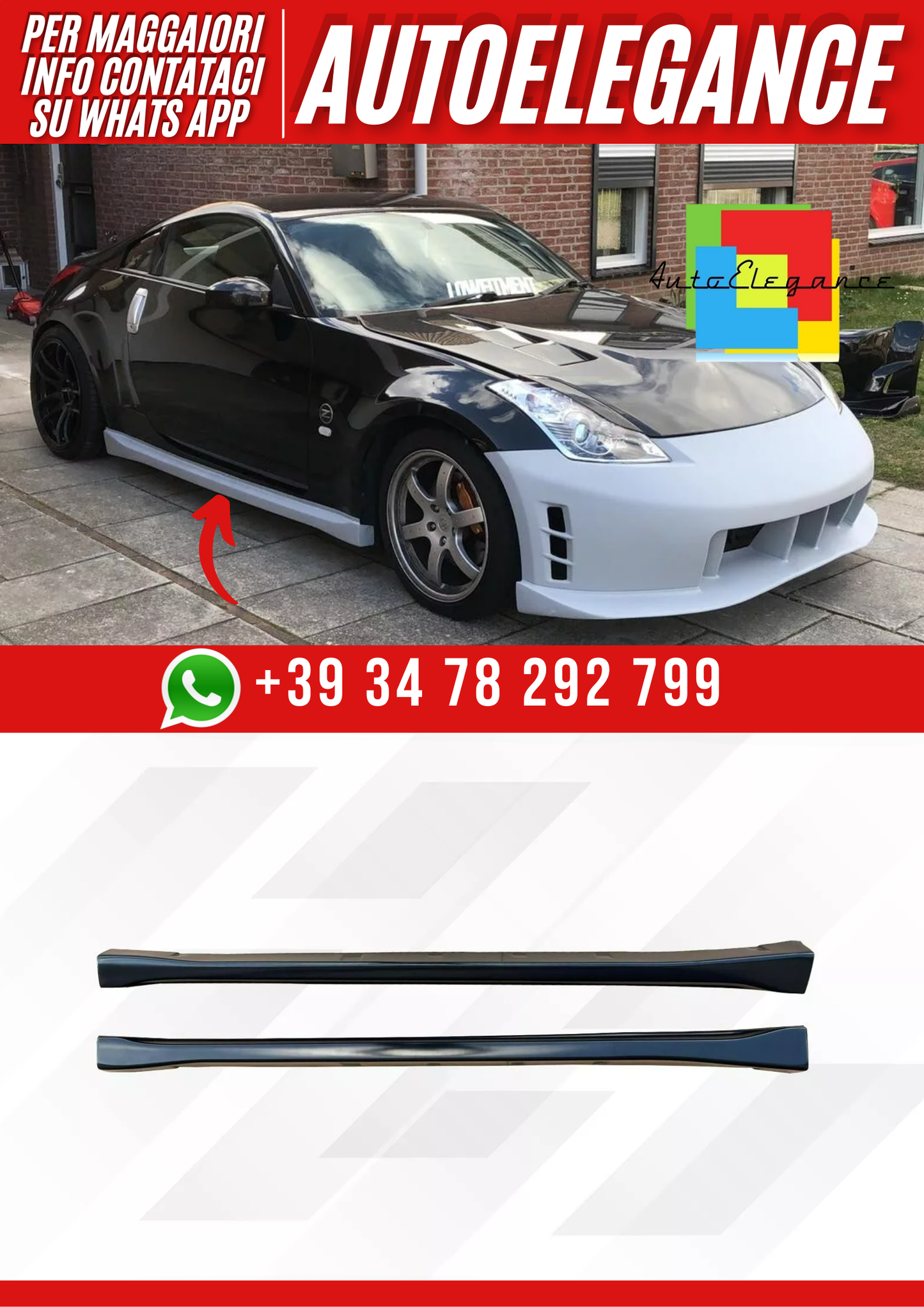 💕 Minigonne laterali adatto  per  Nissan 350Z💕