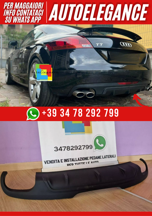 💕0724 DIFFUSORE SOTTO PARAURTI POSTERIORE AUDI TT 8J 2006-2014💕