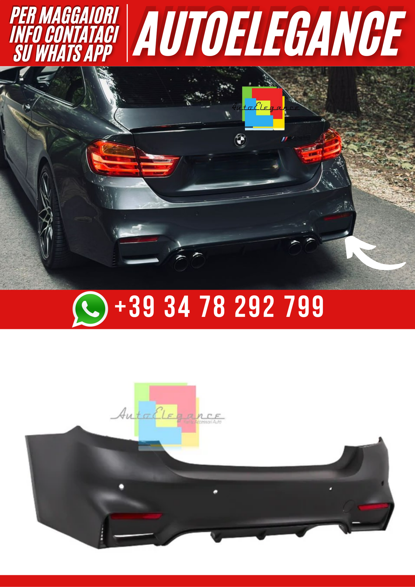 💕PARAURTI POSTERIORE BMW SERIE 4 F32 F33 F36💕