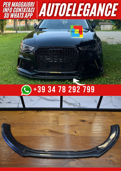 💕ART. 0021 SPLITTER A6 4G C7 RS6 2011-2018 NERO LUCIDO💕