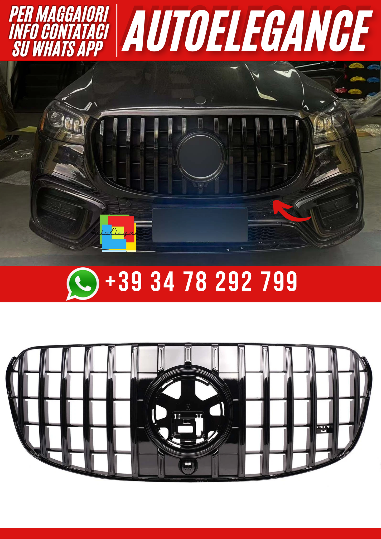💕GRIGLIA RADIATORE PANAMERICANA ADATTA PER MERCEDES GLS X167💕