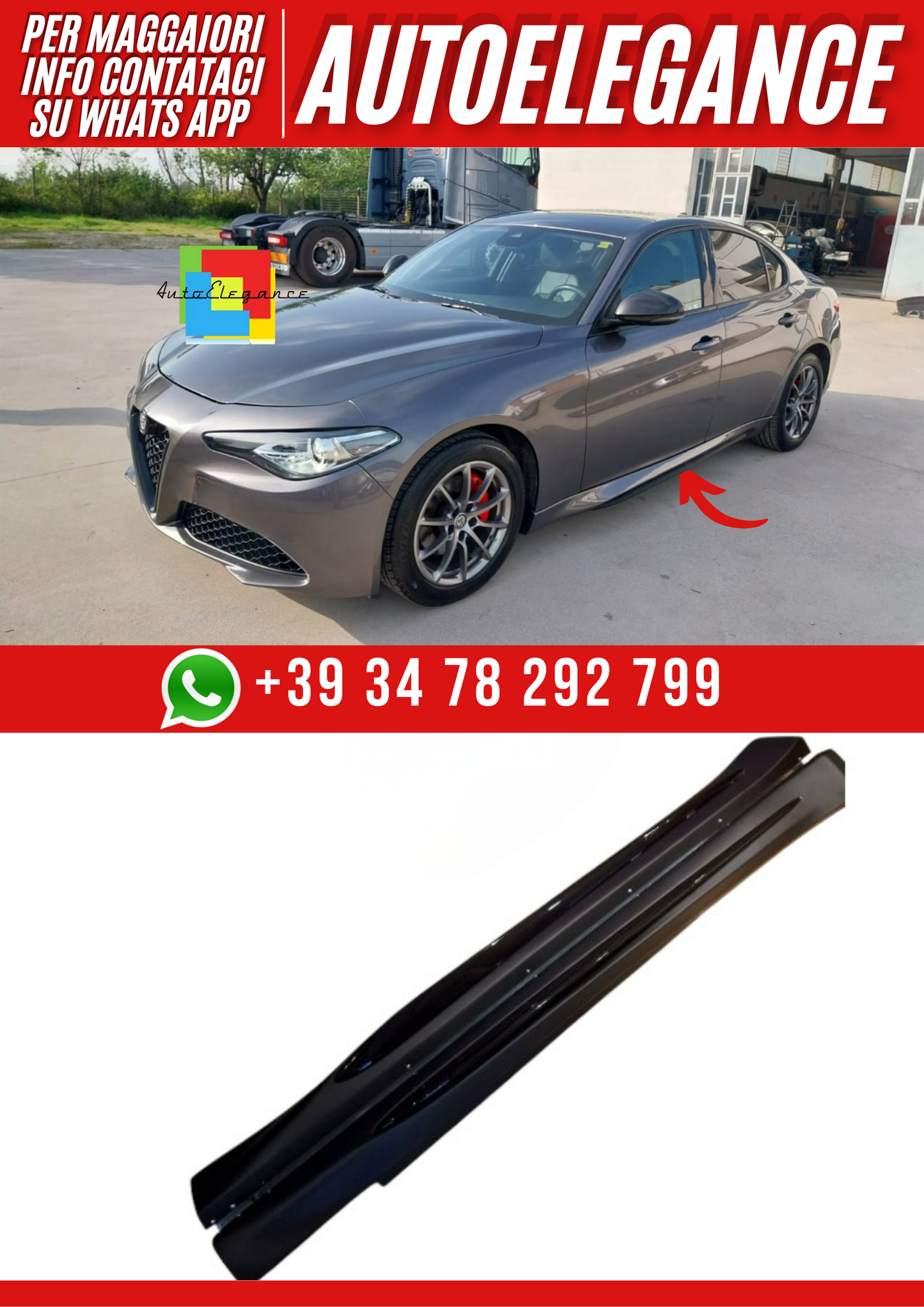💕ART. 0820 MINIGONNE ALFA ROMEO GIULIA LOOK QUADRIFOGLIO 💕