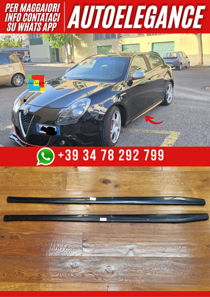 💕ART. 1854 SOTTO MINIGONNE ALFA ROMEO  GIULIETTA 2010-2020 NERO LUCIDO💕