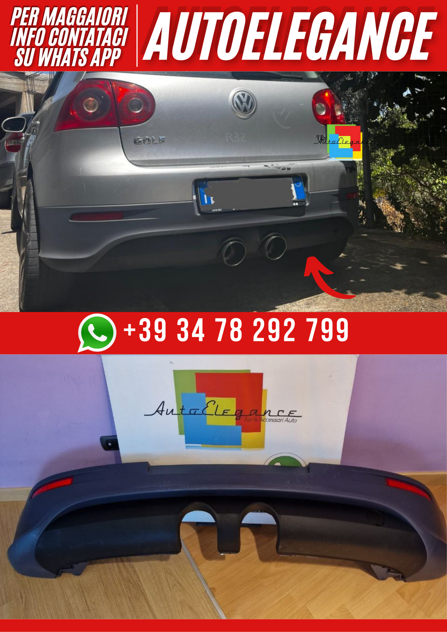 💕ART. 0407 DIFFUSORE GOLF 5 LOOK R32 GREZZO + CATARINFRANGENTI 💕