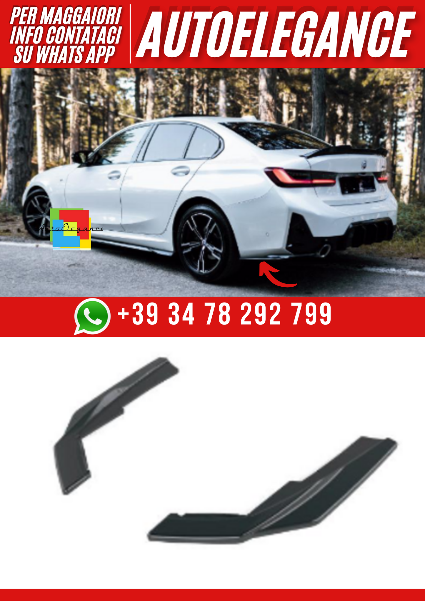 💕ART.2358  FLAP BMW 3 SERIES G20 21 M-PACK FACELIFT 2022+ 💕