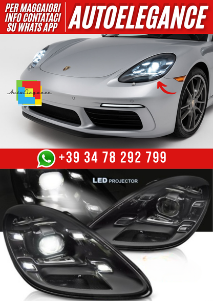 💕FARI A LED NERI adatto a PORSCHE BOXSTER CAYMAN 718 2016- 💕