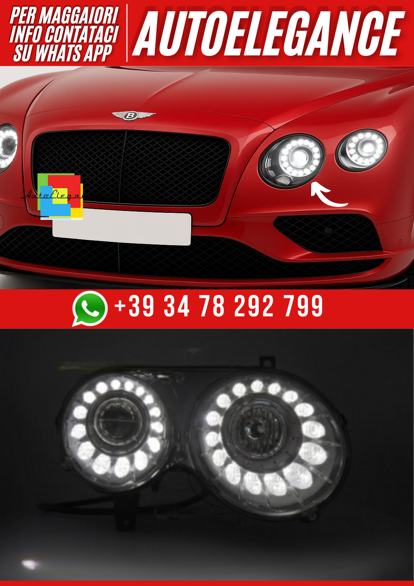 💕FARI LED adatto a BENTLEY GT 03-08 💕