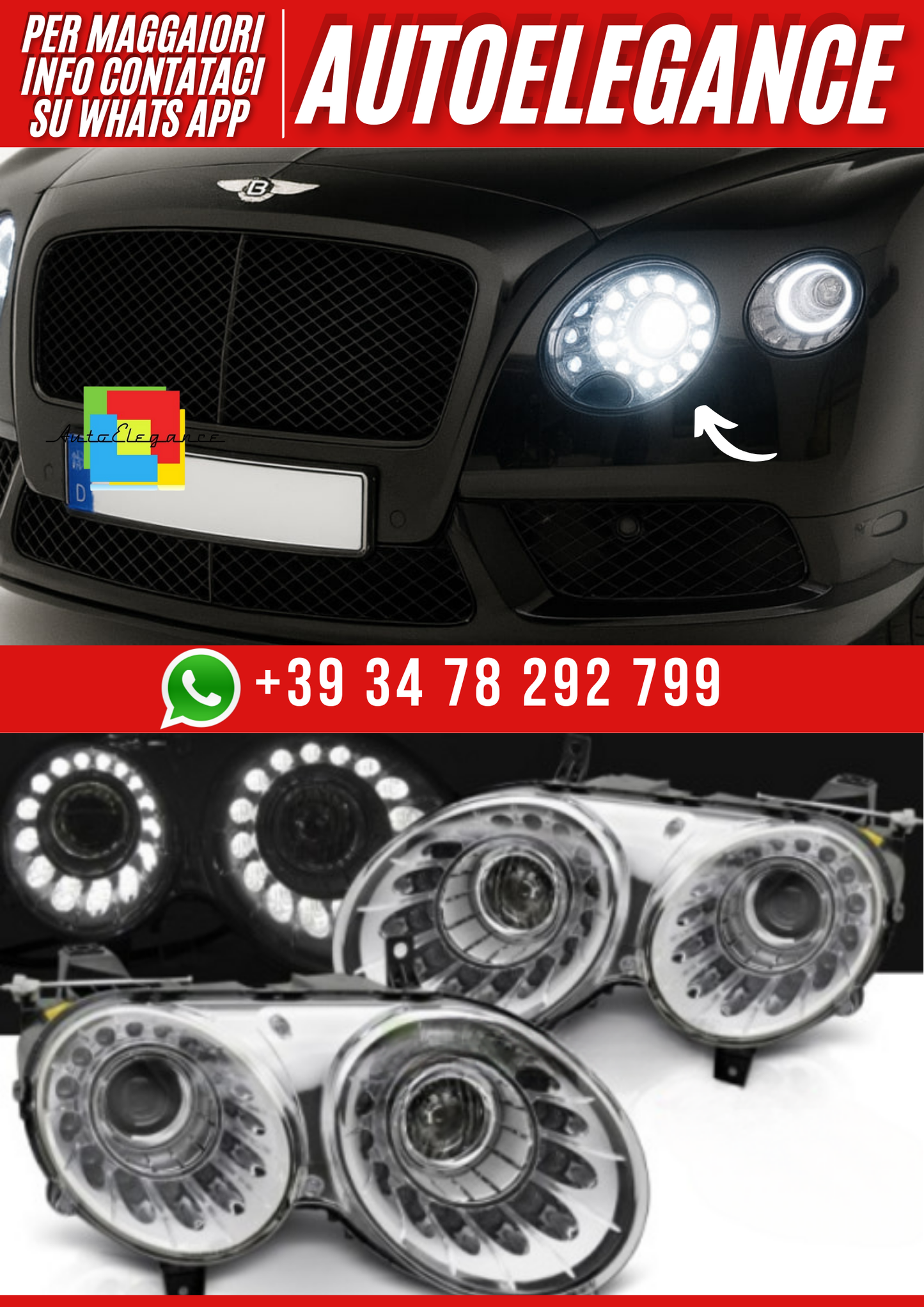 💕FARI LED adatto a BENTLEY GT 03-08 💕