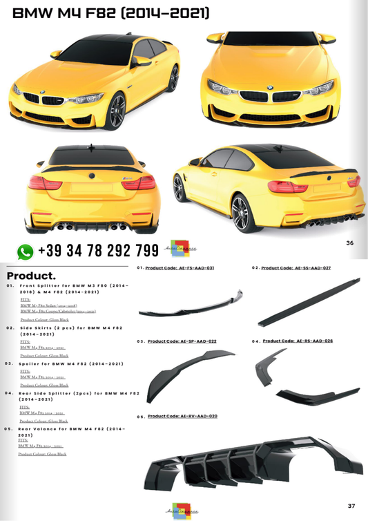 💕BODYKITT ADATTO  PER  BMW M4 F82 (2014-2021)💕