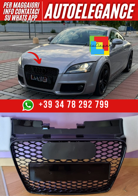 ART. 0582 GRIGLIA  AUDI  TT 8J 2006-2014 LOOK RSTT NERO LUCIDO