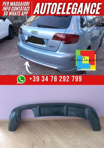 💕 ART. 0263 DIFFUSORE  AUDI A3 8P 2003-2008 5 PORTE LOOK S3 GREZZO💕