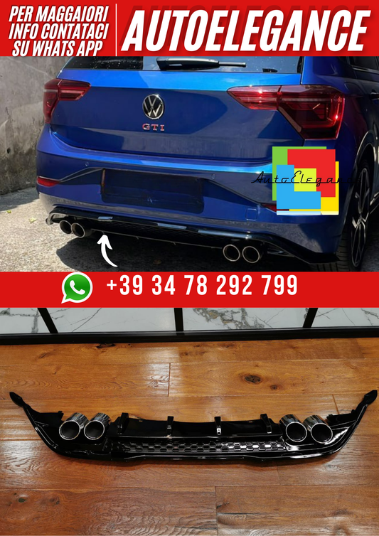 ART. 0774 DIFFUSORE POLO AW1 2017-2022 LOOK GTI NERO LUCIDO