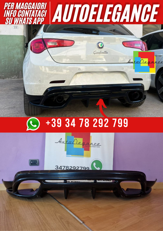 ART. 0405 DIFFUSORE ALFA  ROMEO GIULIETTA LOOK QUADRIFOGLIO NERO LUCIDO