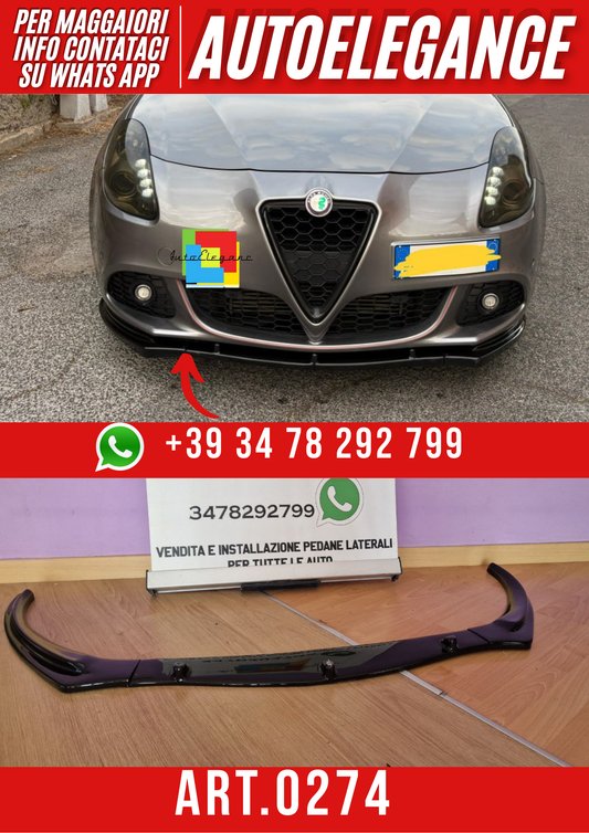 ART. 0274 SPLITTER ALFA ROMEO (GIULIETTA) 3 PEZZI