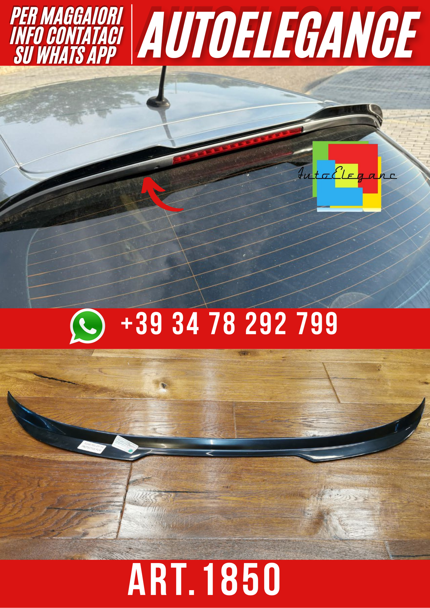 ART. 1850 SPOILER GIULIETTA 2010-2020 NERO LUCIDO