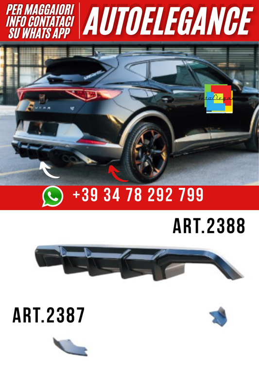 ART.2388  DIFFUSORE +FLAP ART.2387  CUPRA FORMENTOR MK1 2020-2024