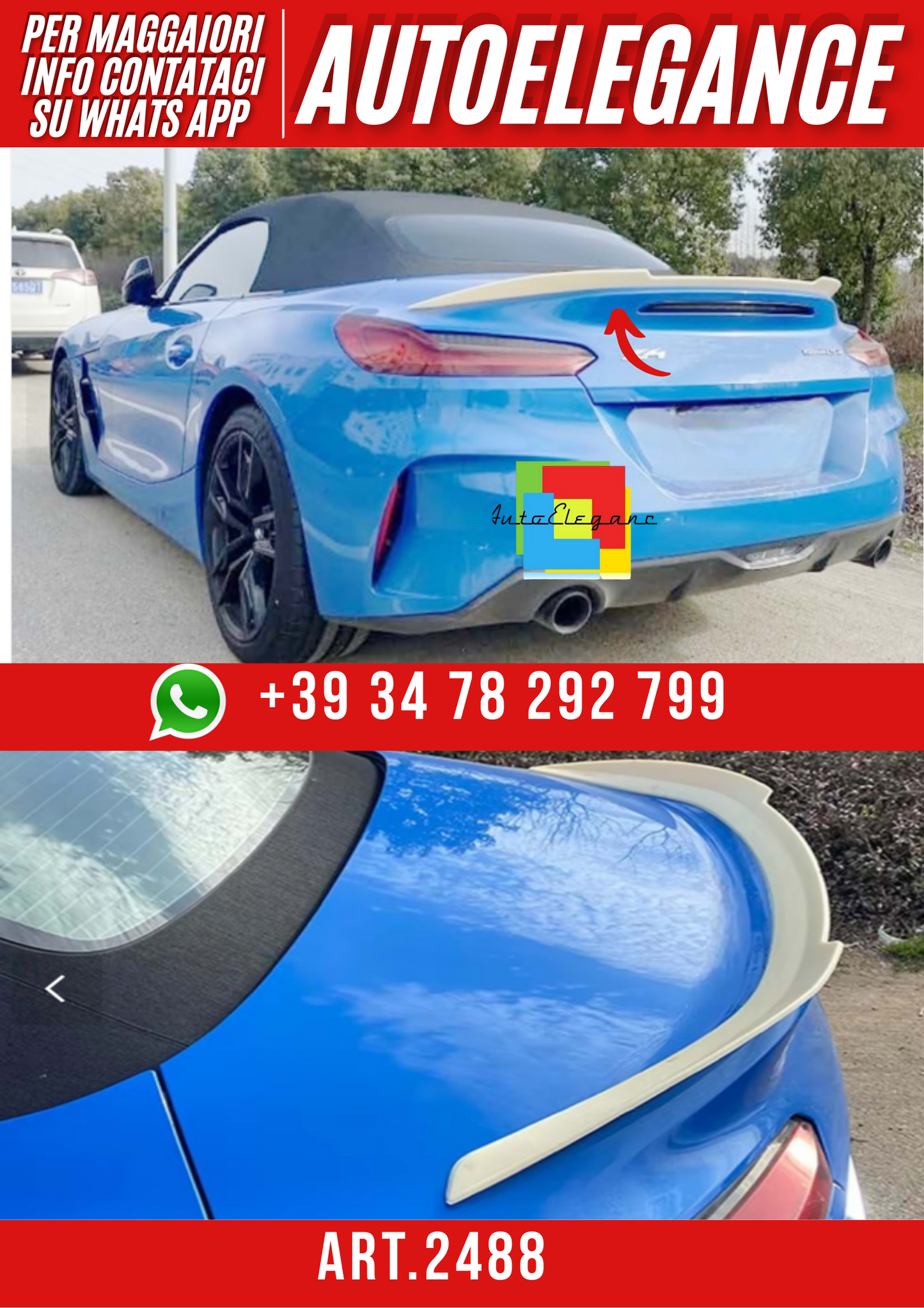 ART.2488  SPOILER BMW Z4  G29 2018+M4