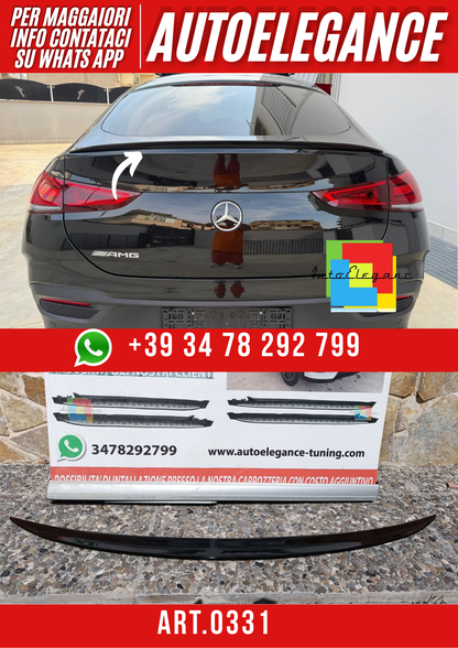 ART. 0331 SPOILER BAGAGLIAIO GLE C167 COUPE 2019+ LOOK AMG NERO LUCIDO
