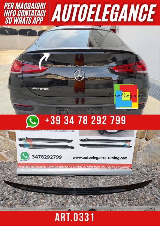 ART. 0331 SPOILER BAGAGLIAIO GLE C167 COUPE 2019+ LOOK AMG NERO LUCIDO