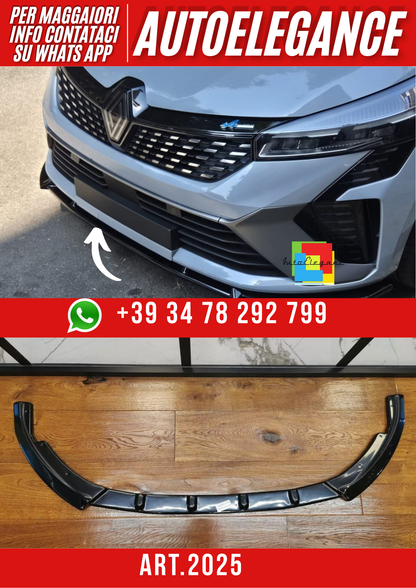 💕ART.2025 SPLITTER  RENAULT  CLIO 5 2023+ NERO LUCIDO💕