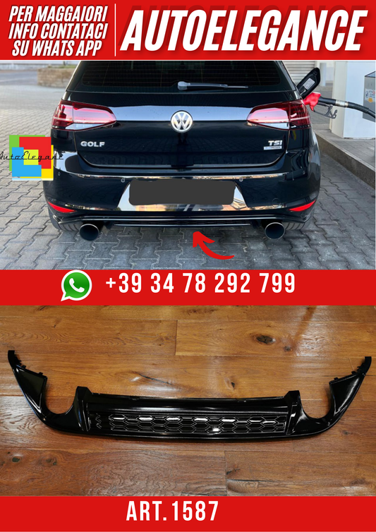 ART. 1587 DIFFUSORE VW GOLF 7 2012-2016 LOOK GTI NERO LUCIDO