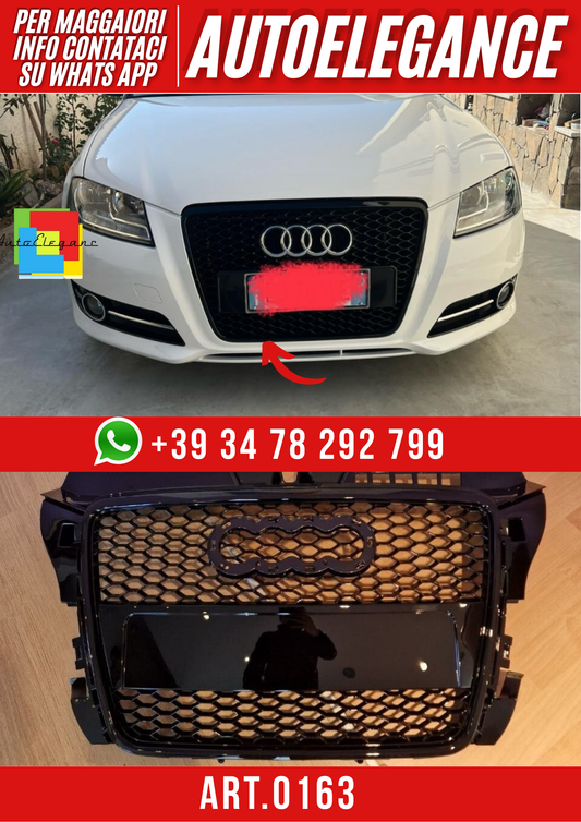 ART. 0163 GRIGLIA  AUDI A3 8P 2008-2012 LOOK RS3 NERA