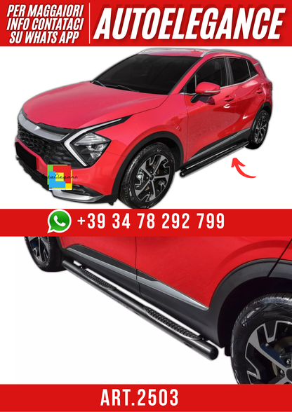 ART.2503 Pedane Inox Kia Sportage NQ5 Dal 2022 Nero Spedizione Gratuita