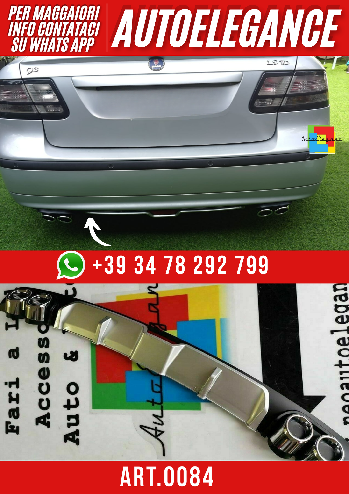 ART. 0084 DIFFUSORE ADDATO  PER   SAAB 9-3 2007-2011