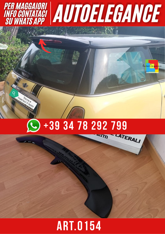 ART. 0154 SPOILER MINI R56 2006-2011 LOOK JCW NERO LUCIDO