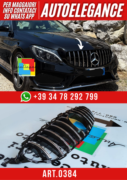 ART. 0384 GRIGLIA MERCEDES CLASSE C W205 DAL 2015-2018 CROMATA CON CAMERA