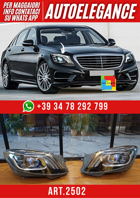 ART.2502 FARI ANTERIORI Classe S W222 (2013-2017) Facelift Look FULL LED