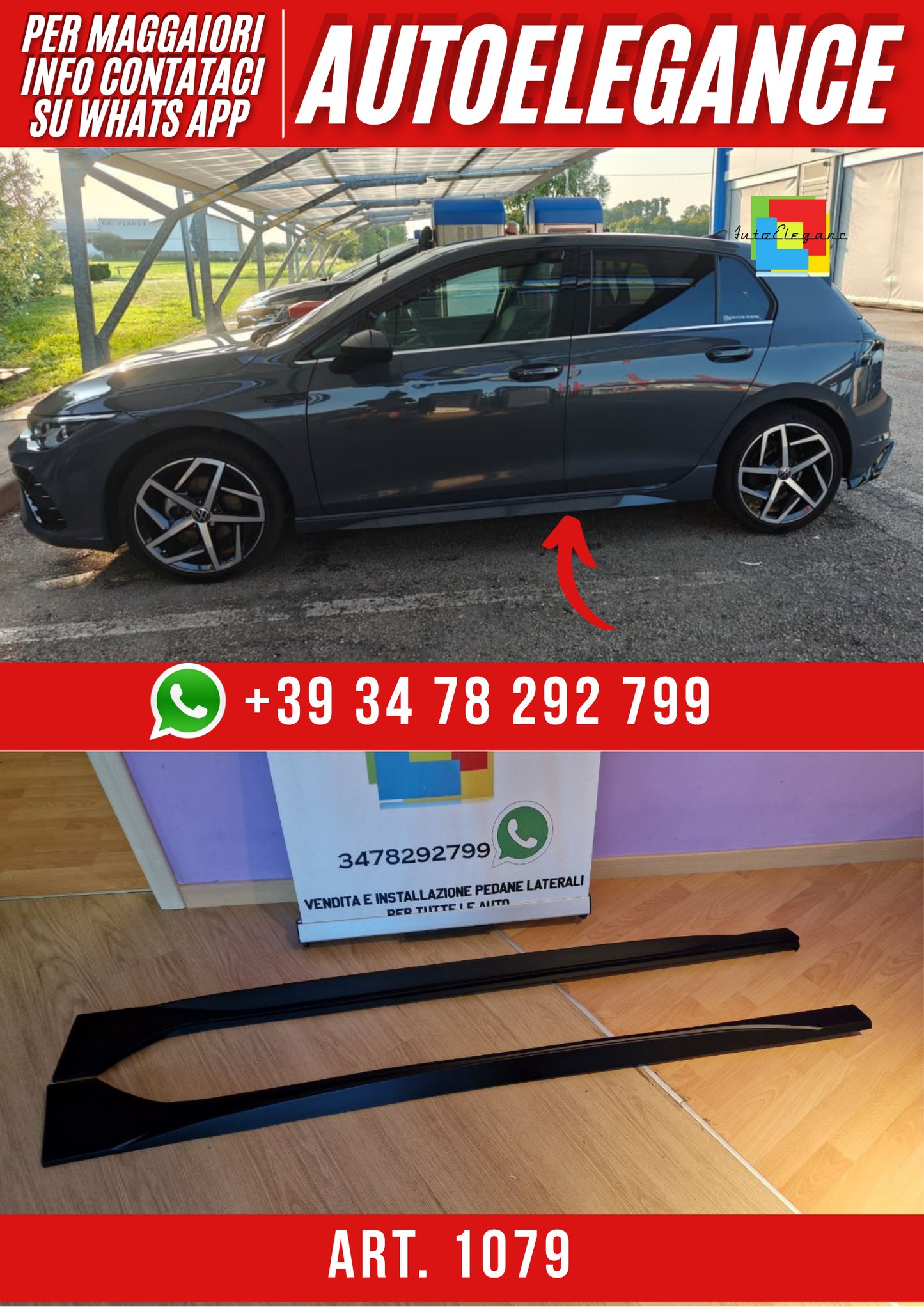 ART. 1079 MINIGONNE GOLF 8 LOOK R NERO OPACO