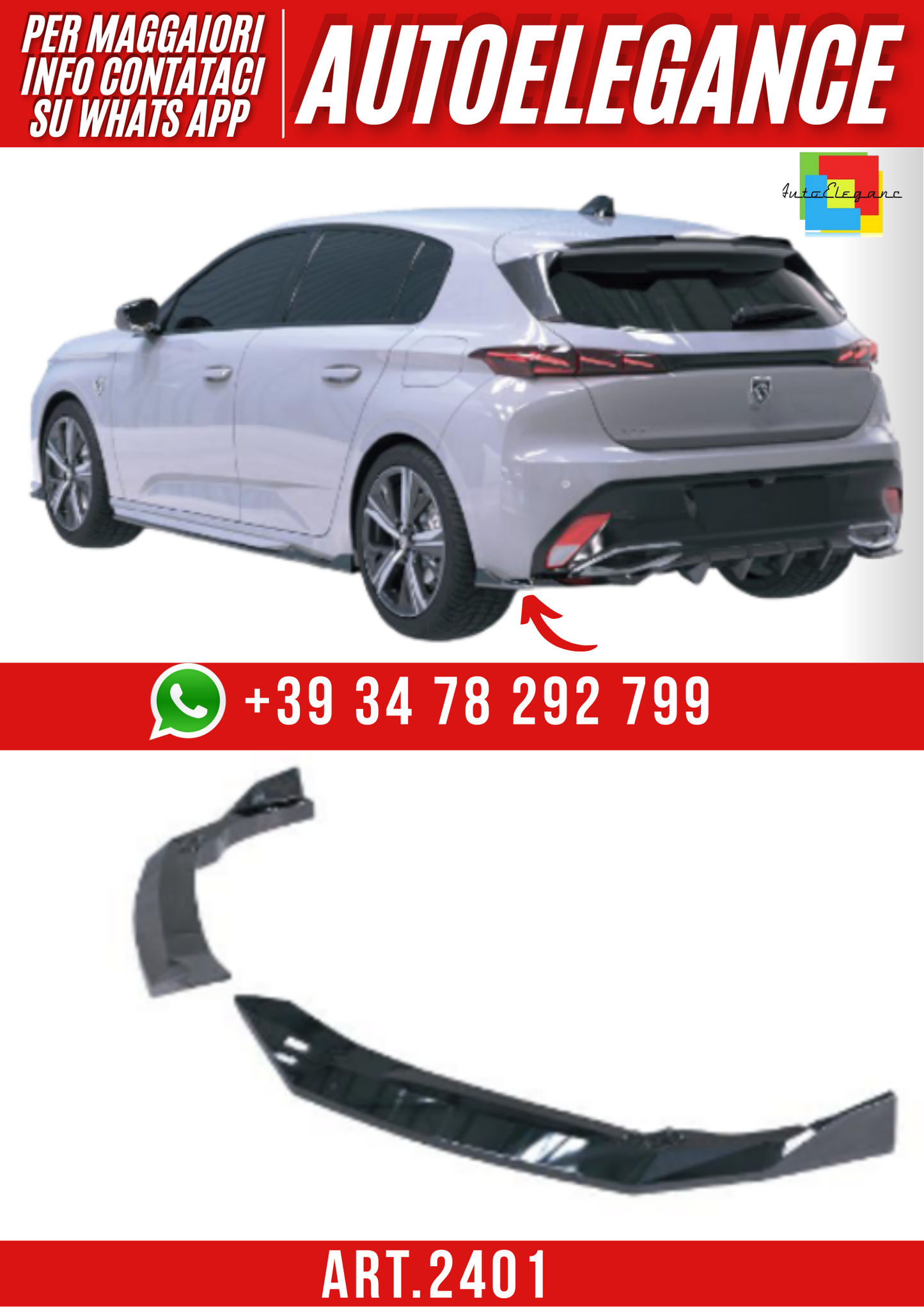 ART.2401  FLAP PEUGEOT 308 GT HATCHBACK MK3 2021+